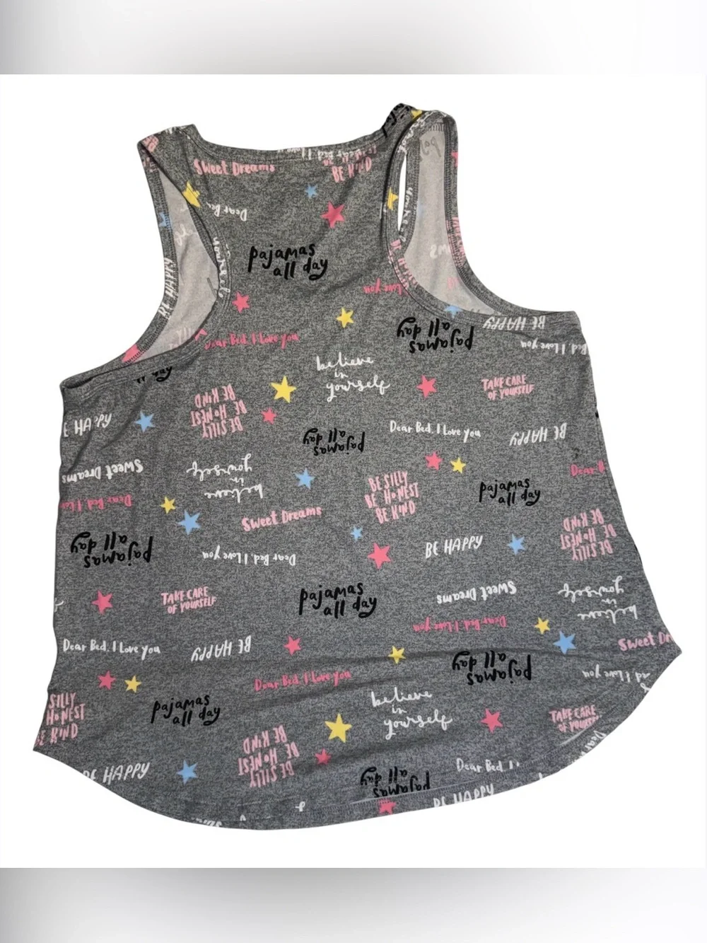 JOYSPUN  SLEEPWEAR SHORTY SET Gray Print Tank & Shorts Many